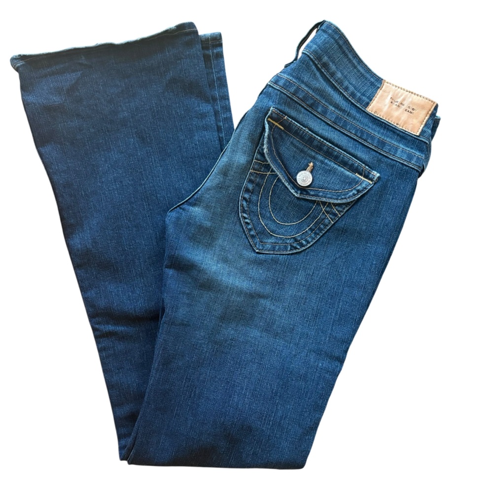 True Religion Y2K Bootcut Jeans Women’s Size 31 Made in USA Flap Pocket